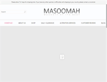 Tablet Screenshot of masoomah.co.uk